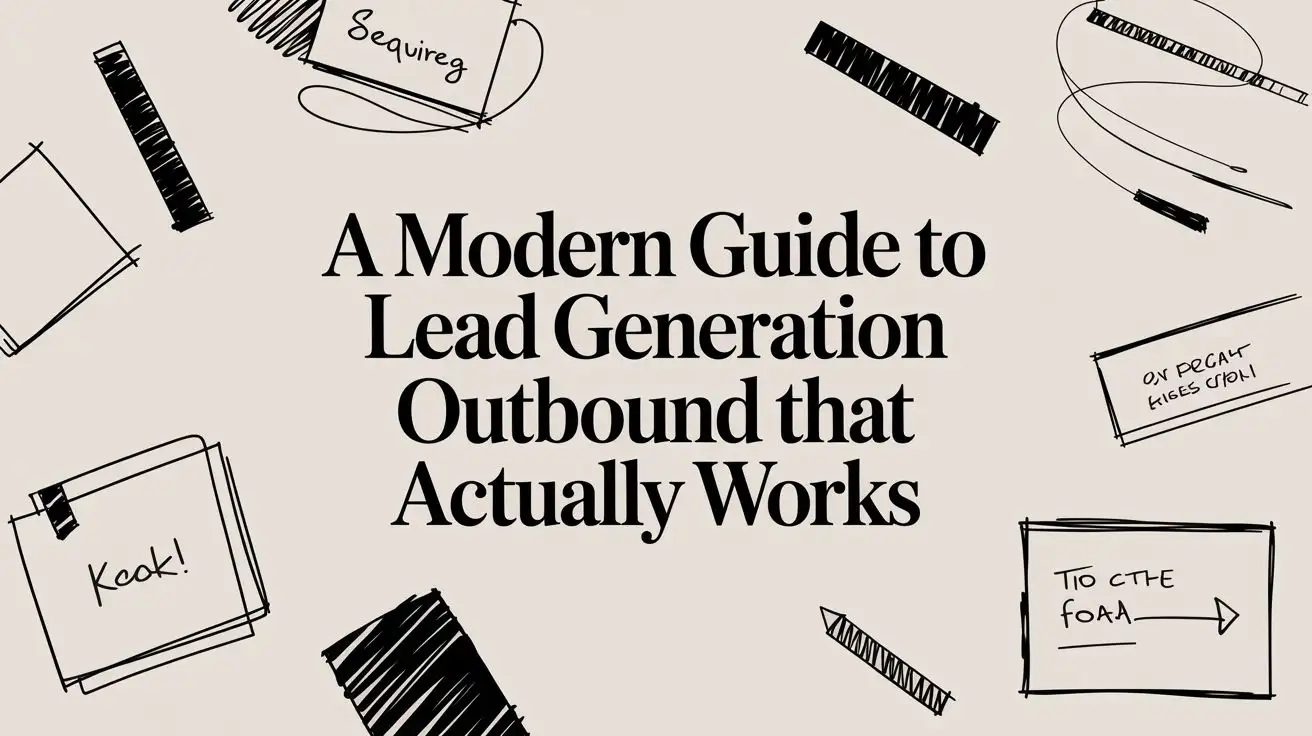 A Modern Guide to Lead Generation Outbound That Actually Works